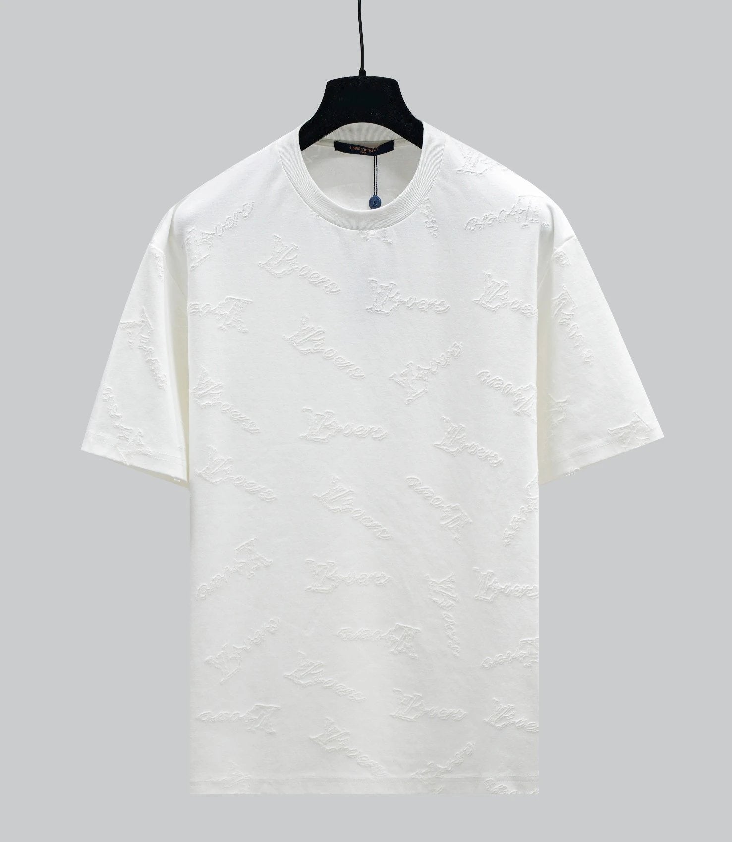 Louis Vuitton LV T-shirt Jacquard Burnt Flower Vintage Full Print logo Round Neck Short Sleeve Pure Cotton Unisex T T-shirt Base Shirt Tee Shirt OS Loose design