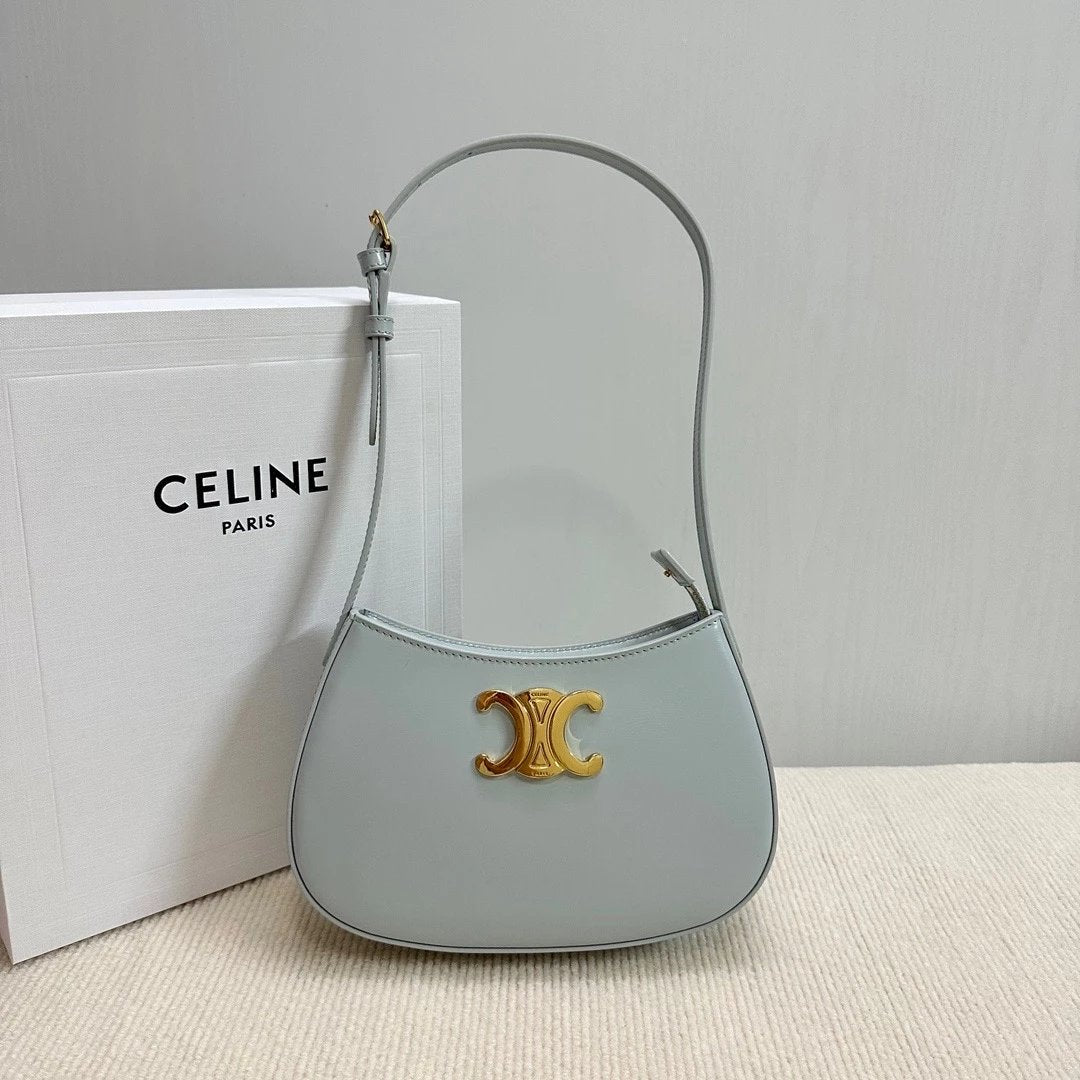 Celine women's bag Top version 【Original Genuine Goods Leather】New2024New Year Limited New TILLY Handbag Arc De Triomphe hobo Underarm bag Tilly Underarm Bag Backpack Shoulder Bag115703