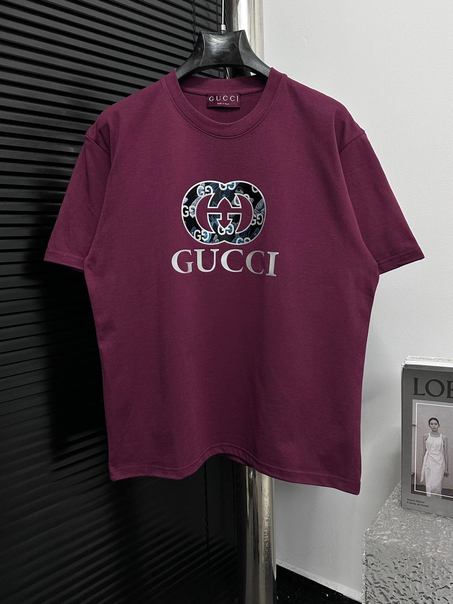 Gucci T-shirt Double-breasted G Letters logo round Neck Short Sleeve25ss New pure cotton T Unisex T-Shirt OS Loose Fit Base Shirt Top Half Sleeve T-Shirt