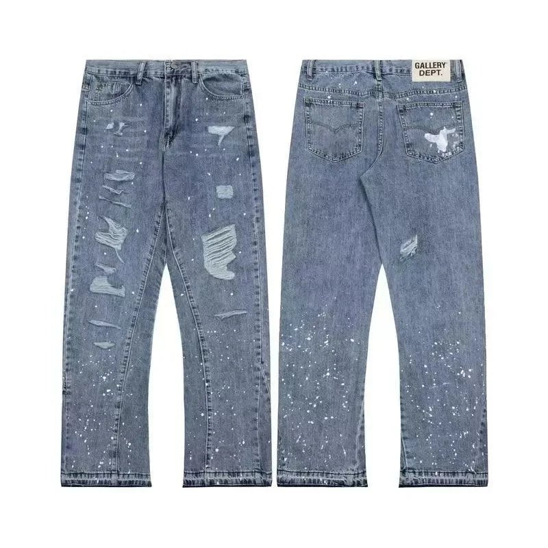 Gallery Dept Jeans High Quality Water Washed Hole Stitching Jeans GD