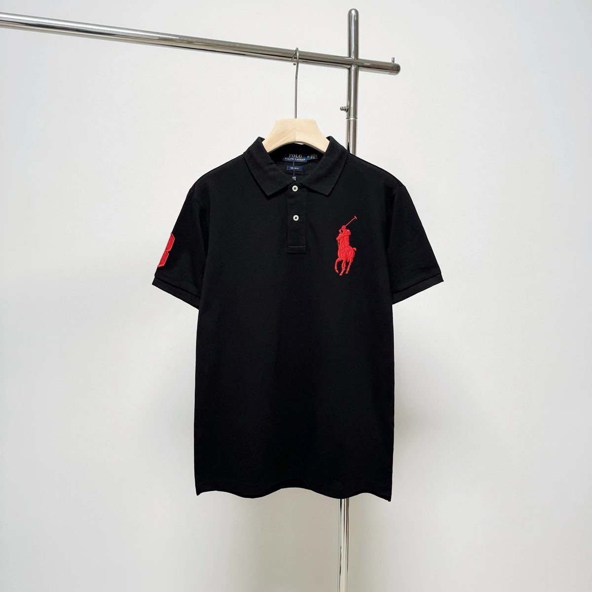 Ralph Lauren T-shirt Top Version Label Men Polo White Summer Loose Shirt