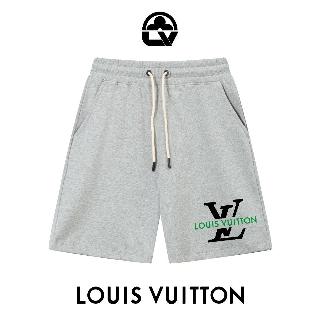 Louis Vuitton LV Shorts Letter Printing logo Five-point Shorts25ss New Drawstring Casual Summer Pants5Two-in-One Casual Sweatpants for Men and Women, Pure Cotton Joggers