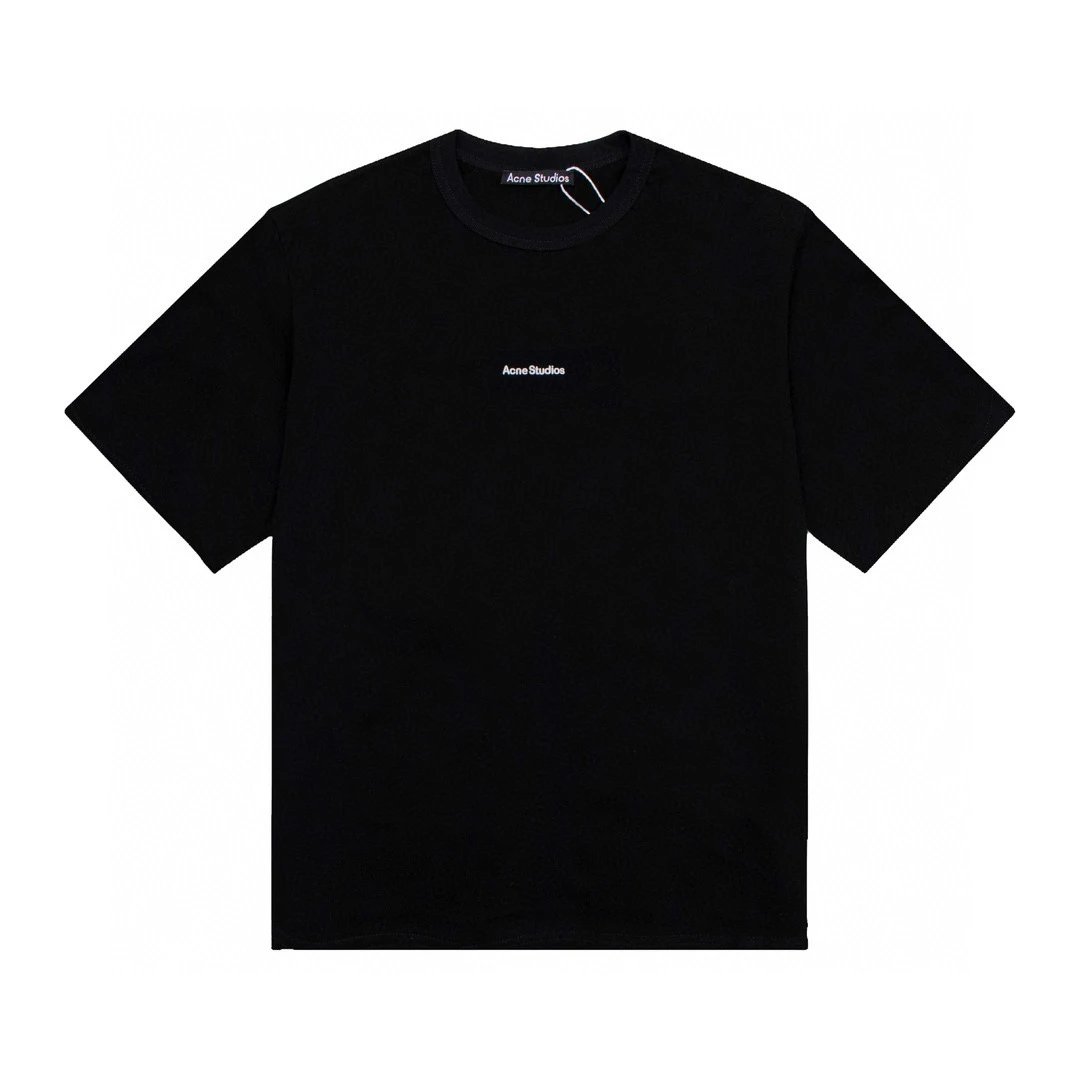 Acne Studios T-shirt Top Version Counter Same Style Cotton Short Sleeve T T-shirt Men's and Women's Loose Bottoming Shirt2024New Summer