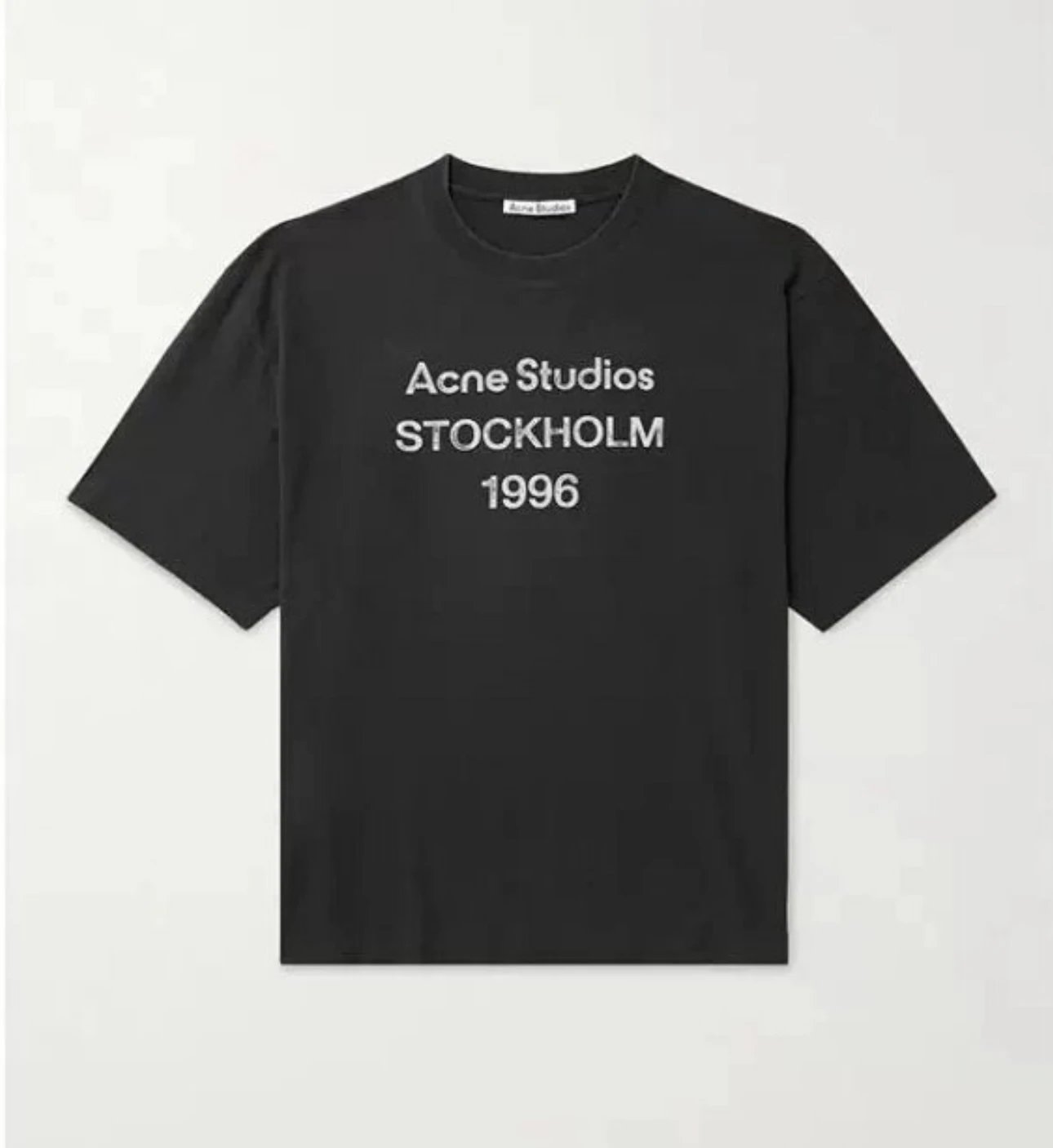 Acne Studios T-shirt Top Version Counter Same Style Pure Cotton Summer Men's and Women's Same Fashion Loose All-Matching2024New Short Sleeve T T-shirt