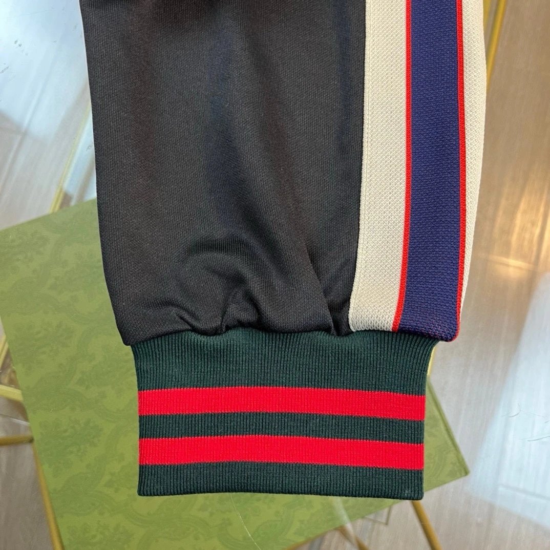 Gucci Sweatpants 24FW Classic Patchwork Ribbon Letter Jogger Casual Pants Unisex