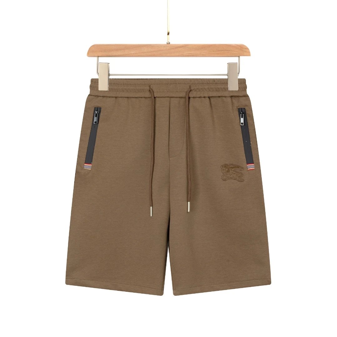 Burberry Shorts Front Knight Patch Embroidery logo Five-point Shorts25ss New Drawstring Casual Pants for Men and Women, Summer Style5Two-in-One Casual Sweatpants Pure Cotton Joggers