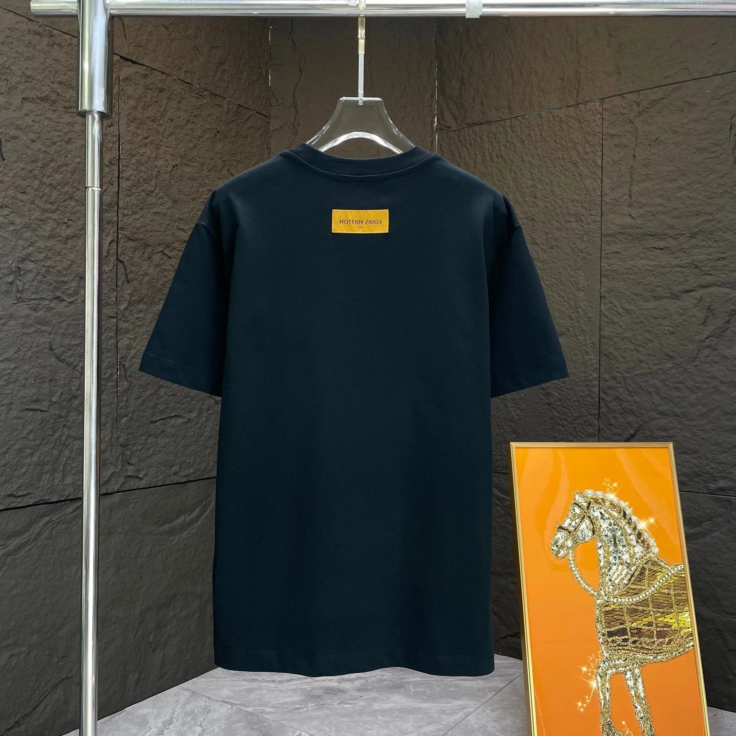 Louis Vuitton LV T-shirt Chest Letter Print logo round Neck Short Sleeve25ss New pure cotton T Unisex T-Shirt OS Drop Shoulder Loose Fit Base Shirt Top T-Shirt Short Sleeve
