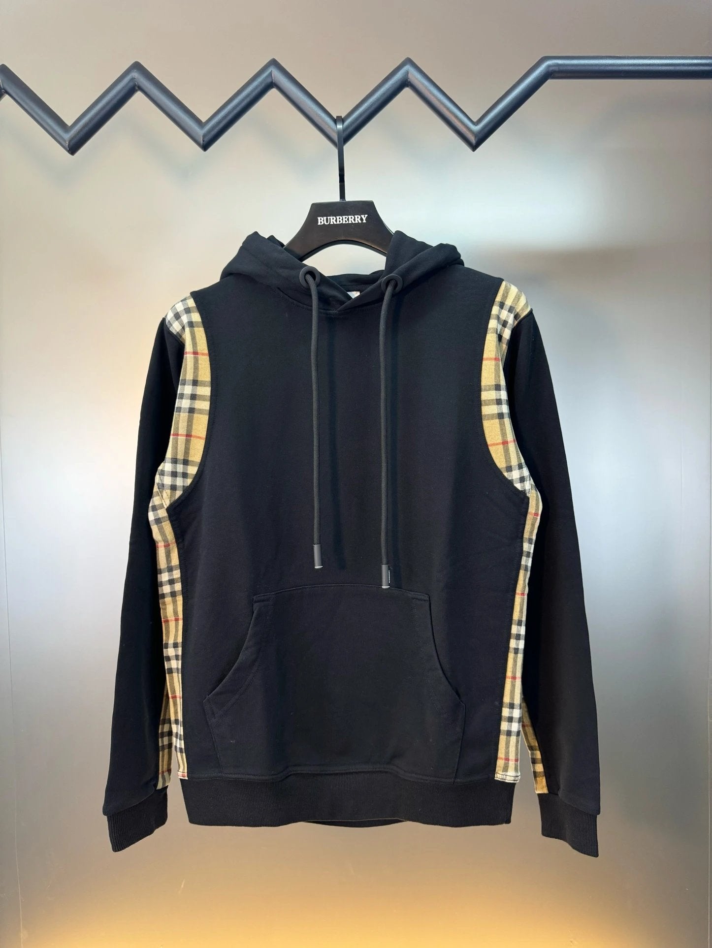 Burberry Hoodie Classic VintageCheck Patchwork Hoodie Sweatshirt Jacket Top Unisex Sports Casual Loose Fit Versatile