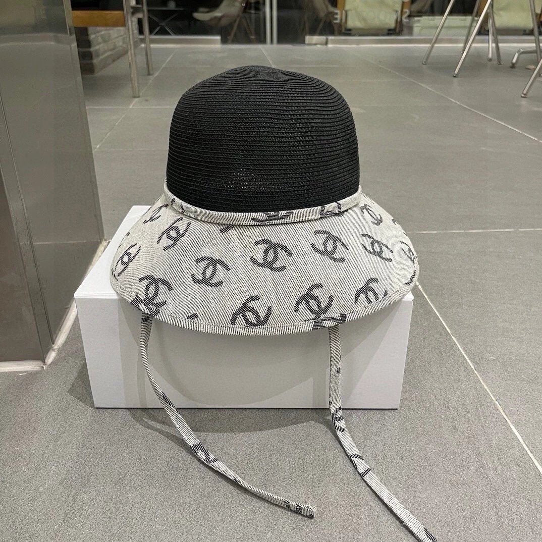 Chanel Hat Bucket Hat High Quality Fashion Hat Chanel Straw Hat Bucket Hat,Advanced Customization,Head Circumference57cm