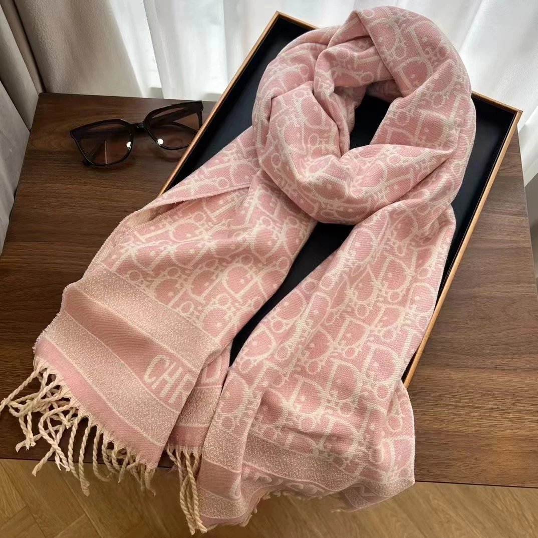 Louis Vuitton LV Dior Scarf Women's Scarf Winter Outer Shawl Double-Sided Cashmere-like Warm Scarf