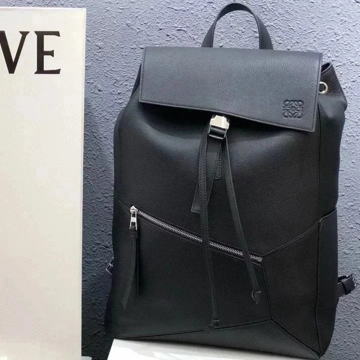 LOEWE Backpack Top version 【Premium Version】puzzlebackpack Series Leather Patchwork Genuine Goods Calfskin Backpack Unisex Backpack Bag Backpack Schoolbag Travel Bag