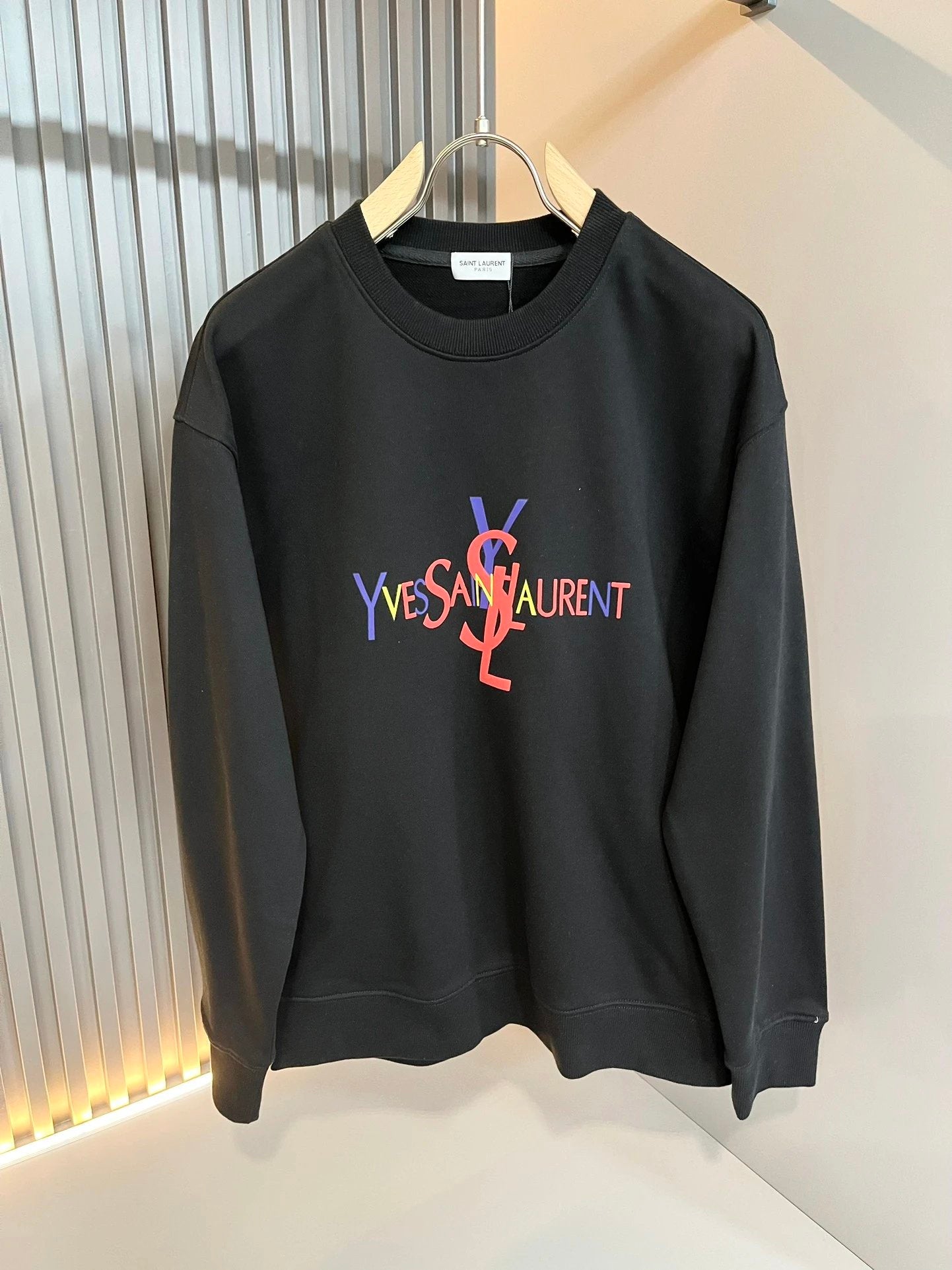 YSL Hoodie Classic Letters Logo Round Neck Sweatshirt Casual Loose Fit Versatile Pullover Sportswear os Versatile Inner Layer Top Unisex24ss Autumn and Winter New Products
