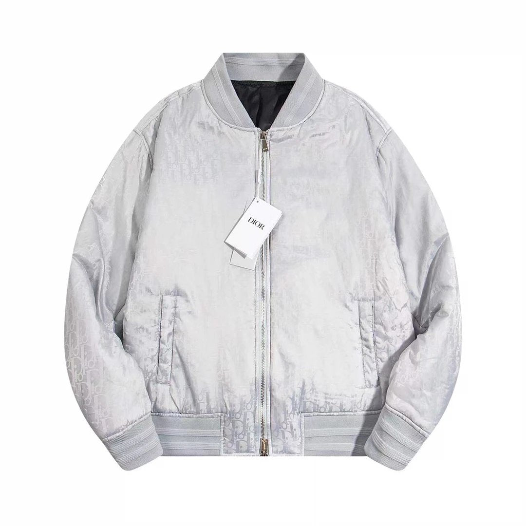 Dior Jackets Pattern Jacquard Cotton Jacket Coat Cotton Padded Jacket Unisex Winter Warm Sports Casual Loose Versatile Jacket