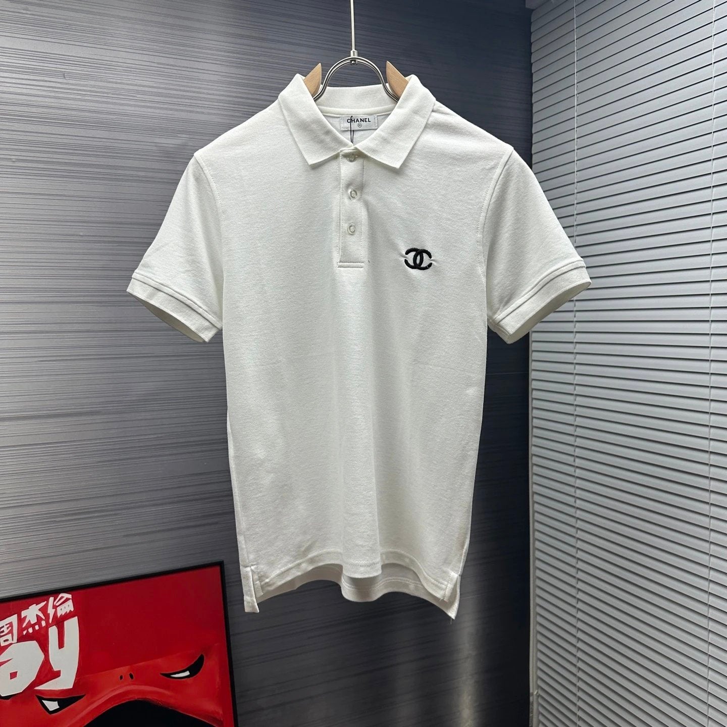 Chanel T-shirt Chest Brand logo Embroidery POLO Shirt Lapel Short Sleeve25ss New Unisex Summer Short Sleeve OS Loose T Business Half Sleeve Shirt Plus Size T-Shirt