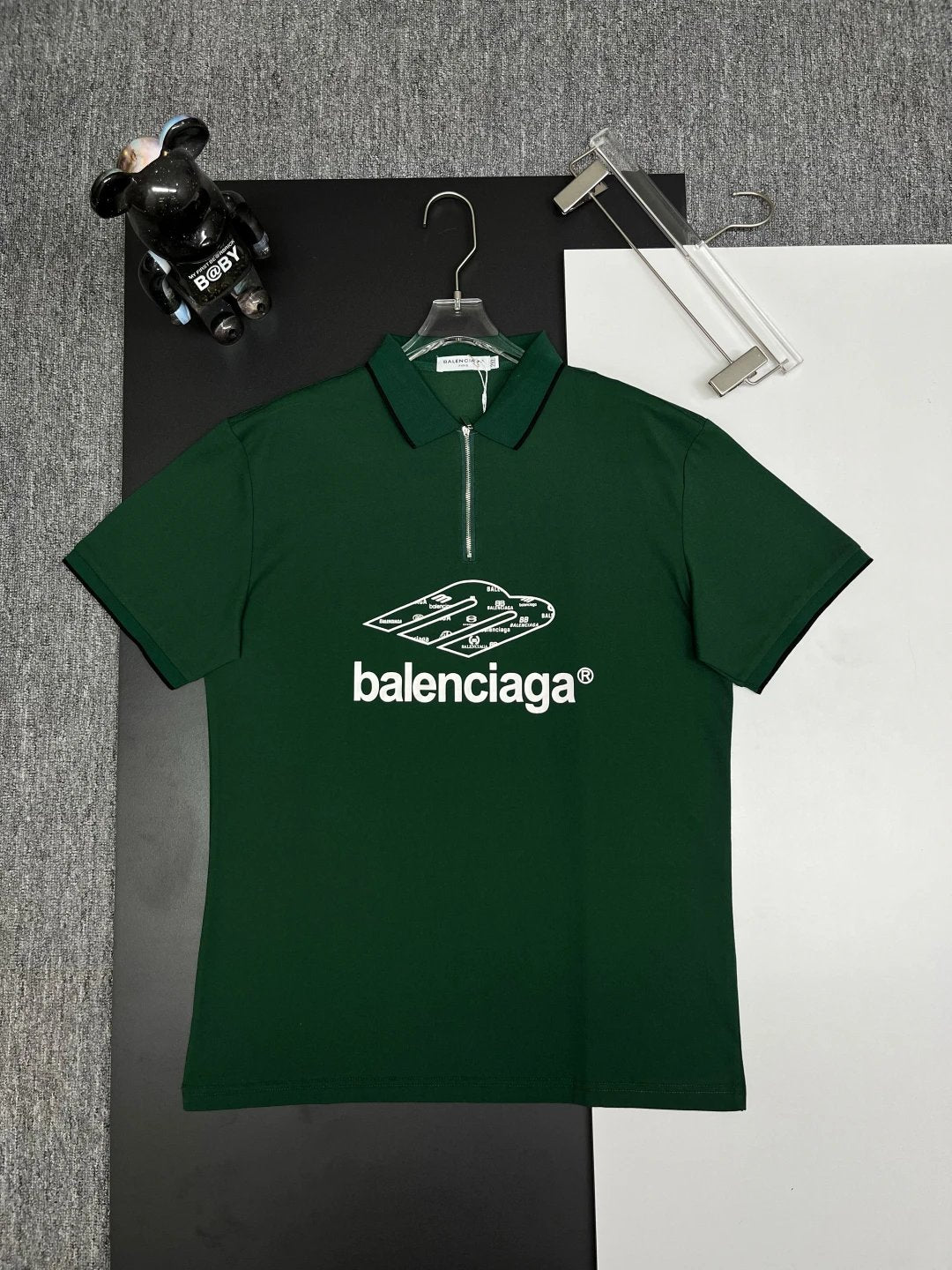 Balenciaga T-shirt Chest Letters logo Embroidery POLO Shirt Lapel Short Sleeve25ss New Unisex Summer Short Sleeve OS Loose T Business Half Sleeve Shirt Plus Size T-Shirt