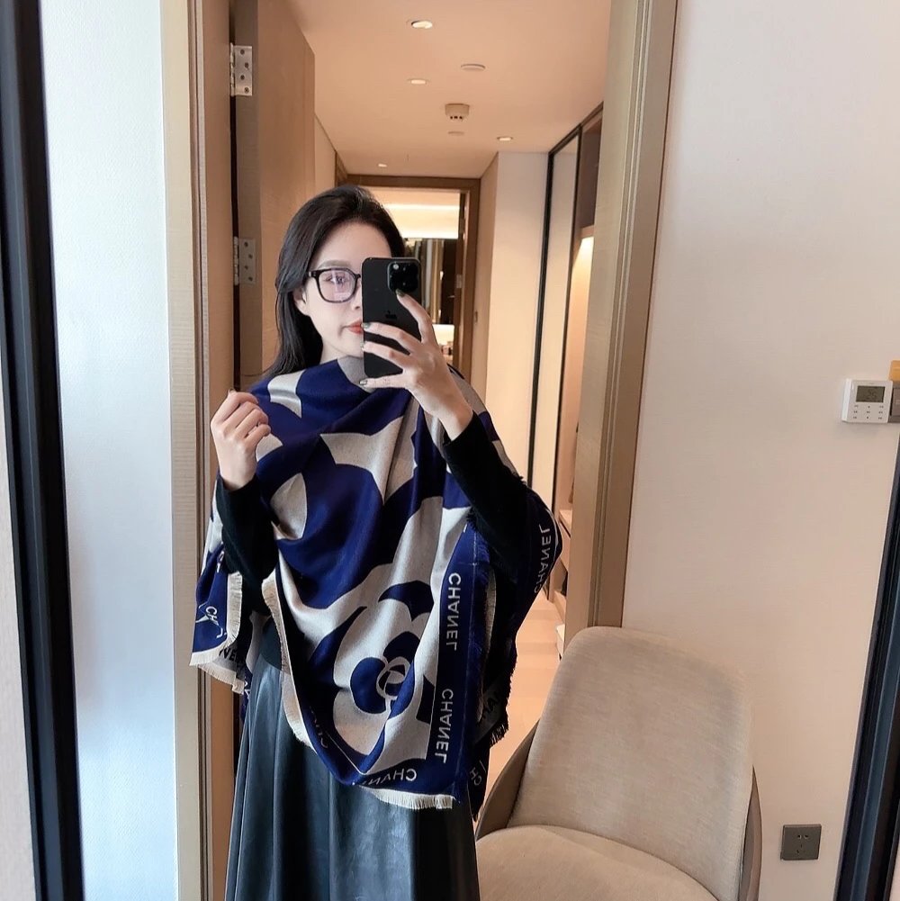 Chanel Scarf New Scarf【Camellia】Very Good Quality