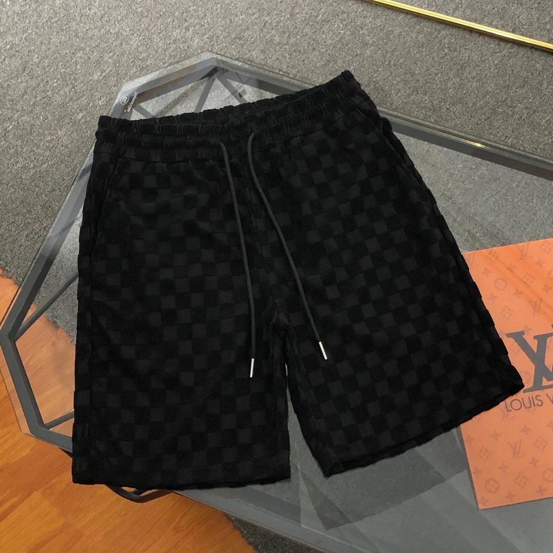 Louis Vuitton LV Shorts Allover Old Floral Pattern logo Five-point Shorts25ss New Drawstring Casual Summer Pants5Two-in-One Casual Sweatpants for Men and Women, Pure Cotton Joggers