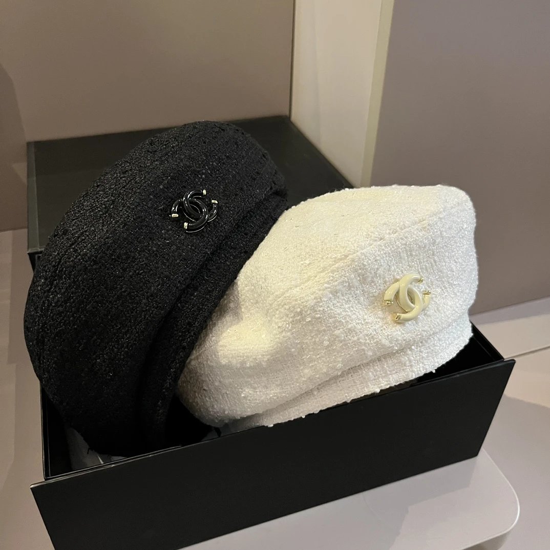 Chanel Hat Casual Hat High Quality Fashion Fashion Brand Fashion Women's Essential!2024Autumn and Winter New Style Beret,Head Circumference57cm