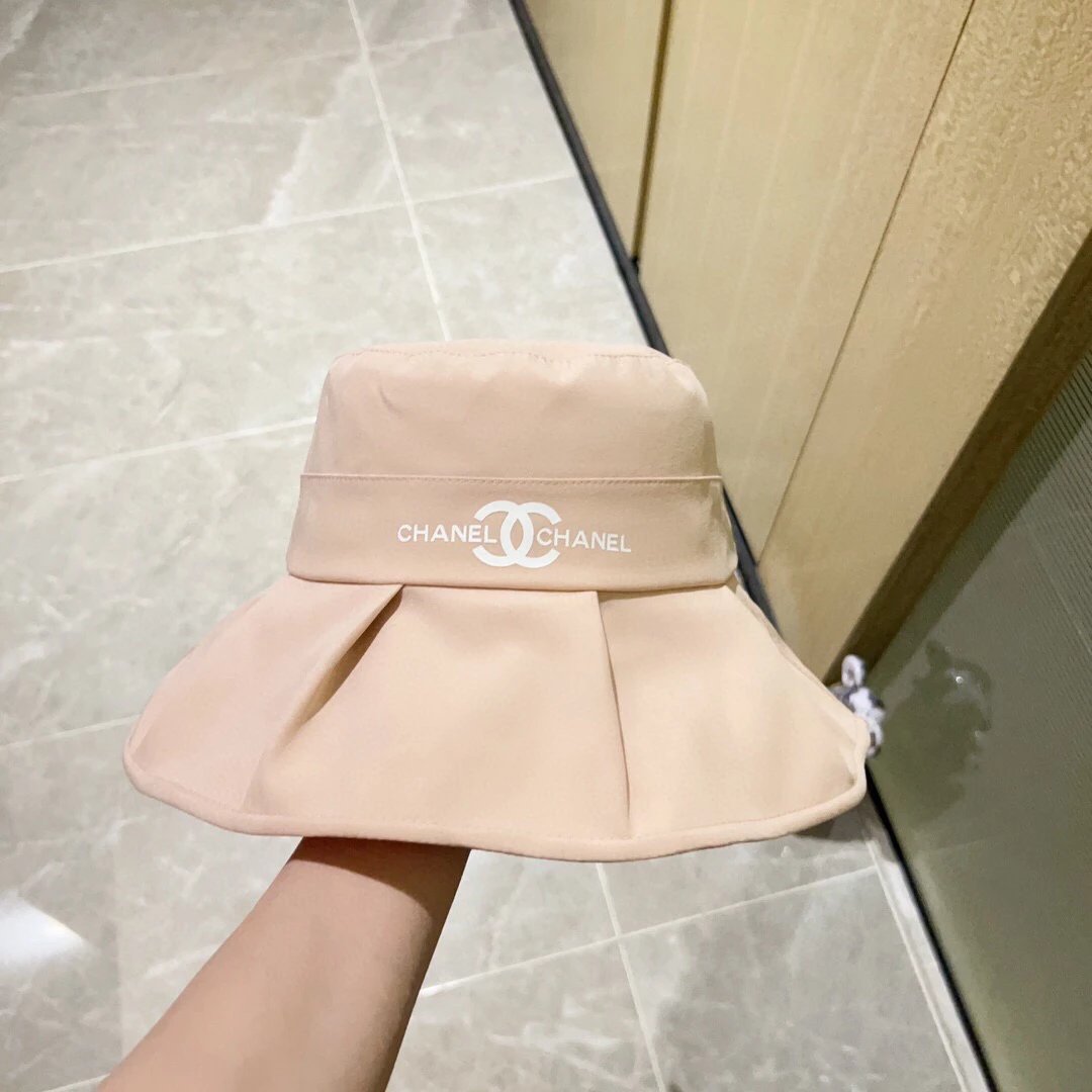 Chanel Hat New Spring and Summer Floral Vacation Style Bucket Hat,Sun-Proof and Super Easy to Match,First Choice for Street Vacation