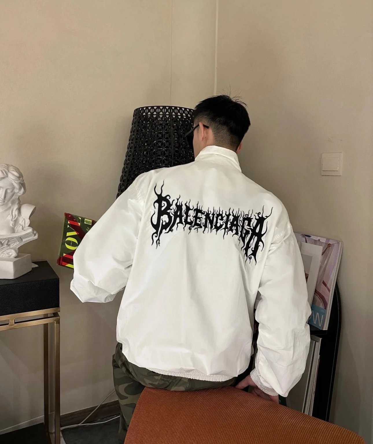 Balenciaga Jackets 71Flame Totem Heavy Embroidery Jacket Unisex Windproof Waterproof Outdoor Thermal Jacket