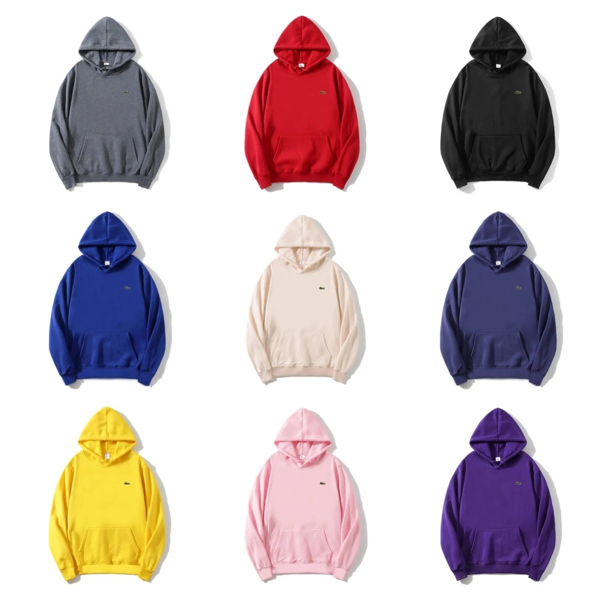 Lacoste Hoodie Autumn and Winter Leisure Fashion Hooded Sweatshirt(P-0049)