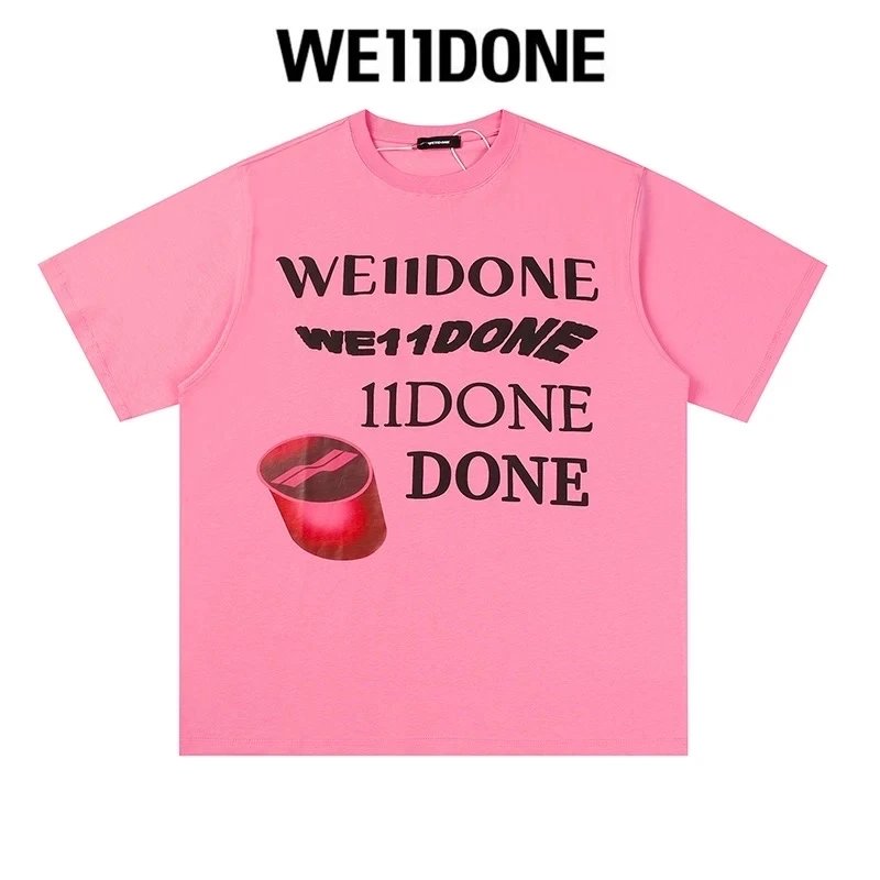 We11done T-shirt Top Spring and Summer New Large Letter Bullet Screen LOGO Simple Short Sleeve T T-shirt Loose Fashion Brand
