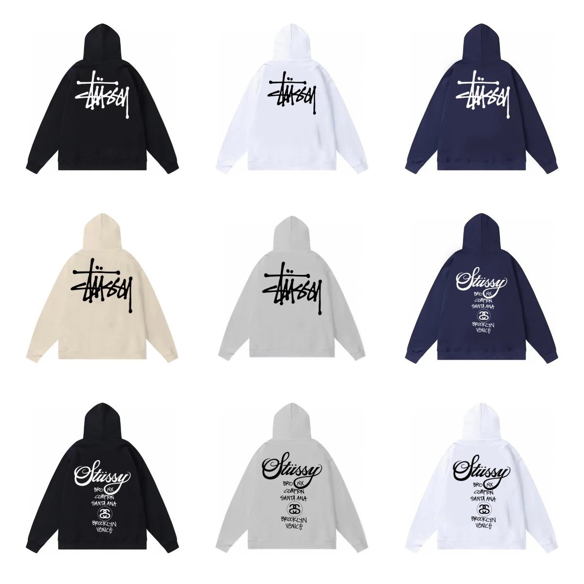 Stussy Hoodie Original Label Delivery2023New Classic Printing Black8Sweater STU World Tour tu Western Youth Pullover