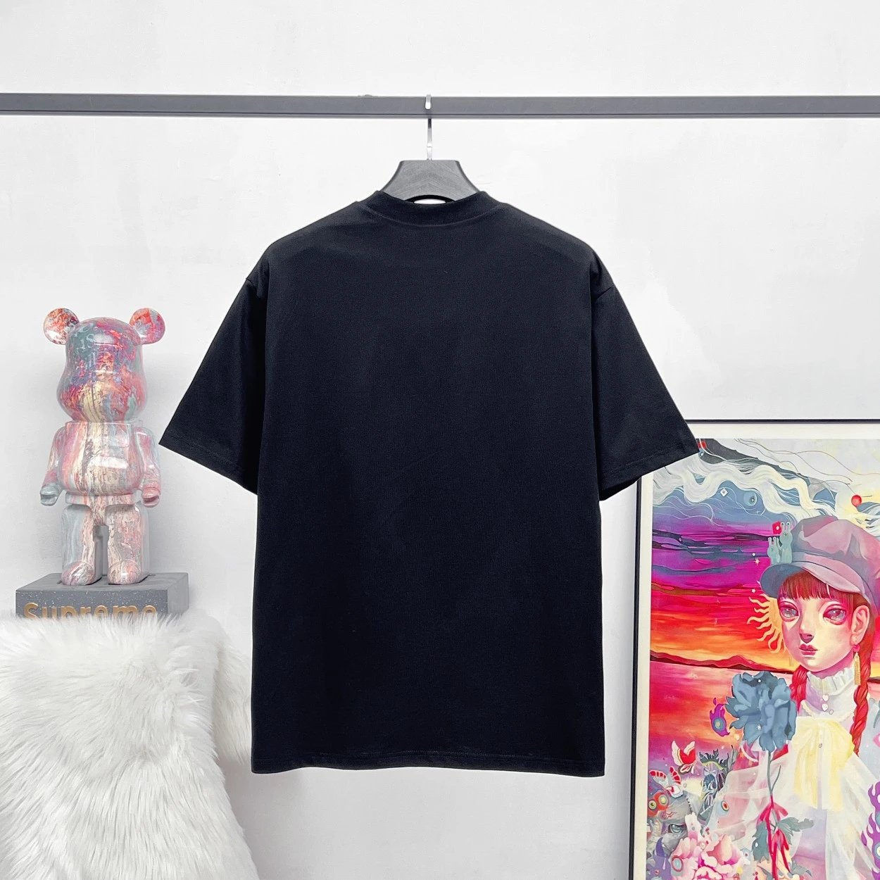 Balenciaga T-shirt Reversed Alphabet Crack Print logo round Neck Short Sleeve25ss New pure cotton T Unisex T-Shirt OS Loose Fit Base Shirt Top T-Shirt Short Sleeve