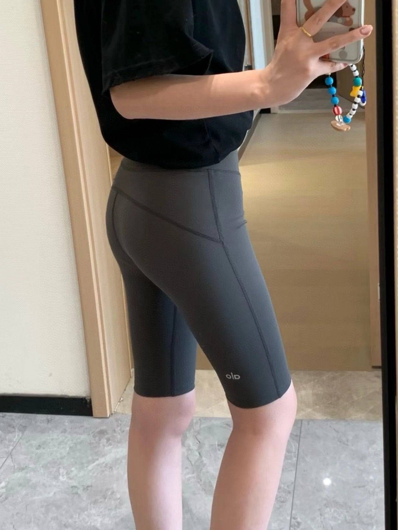 Alo Yoga Yoga Pants Front Body 3D Reflective logo Yoga Shorts Five-Point Shorts25ss New Drawstring Casual5Two-Piece Casual Sweatpants Summer Pants for Women Pure Cotton Sweatpants