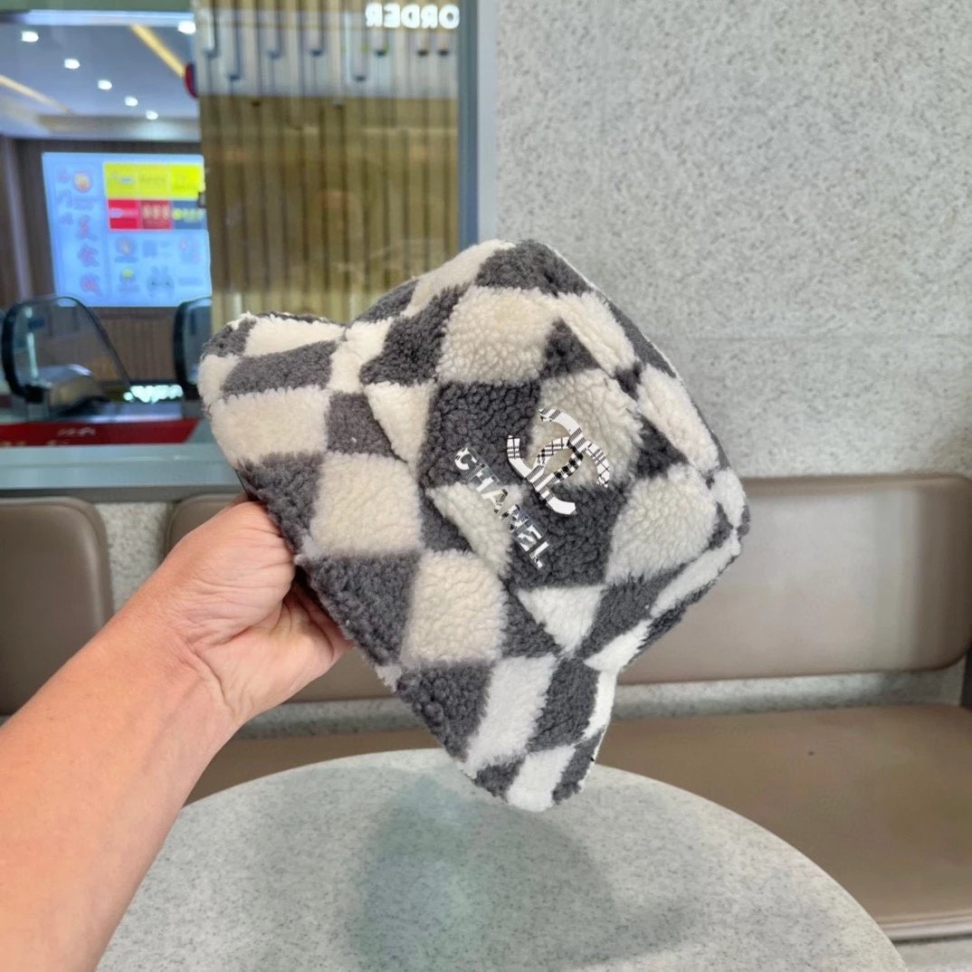 Chanel Hat Autumn and Winter New Cashmere Wool Korean Boutique Handsome Bucket Hat,High Quality