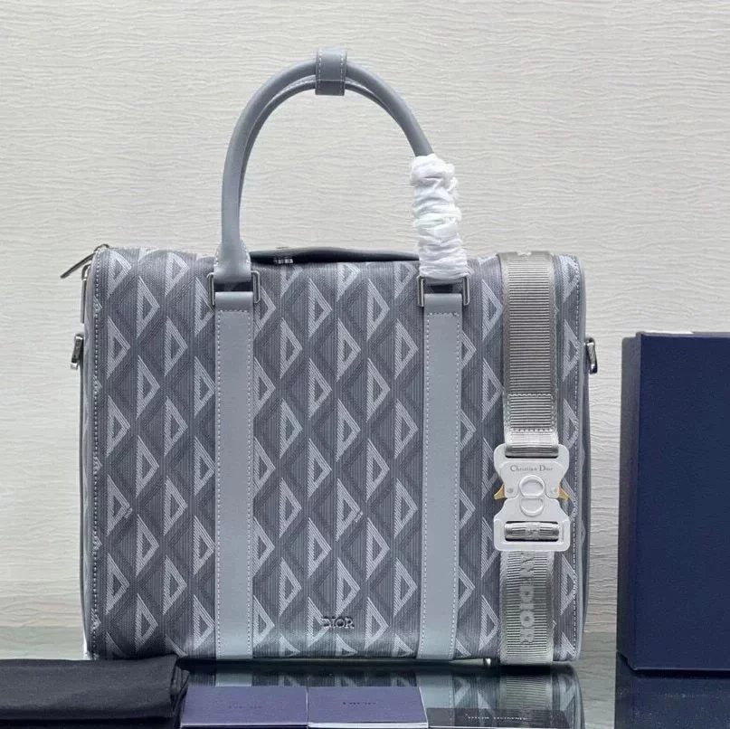 Dior Men's Bag Top version Version B609Original Order Surrogate Shopping Grade Men's Shoulder Messenger Handbag Briefcase Men's Bag Lingot Series of New Items Diamond Saddle Flip Design Cowhide?Canvas Adjustable Shoulder Strap,with Aluminium Buckle,Portab