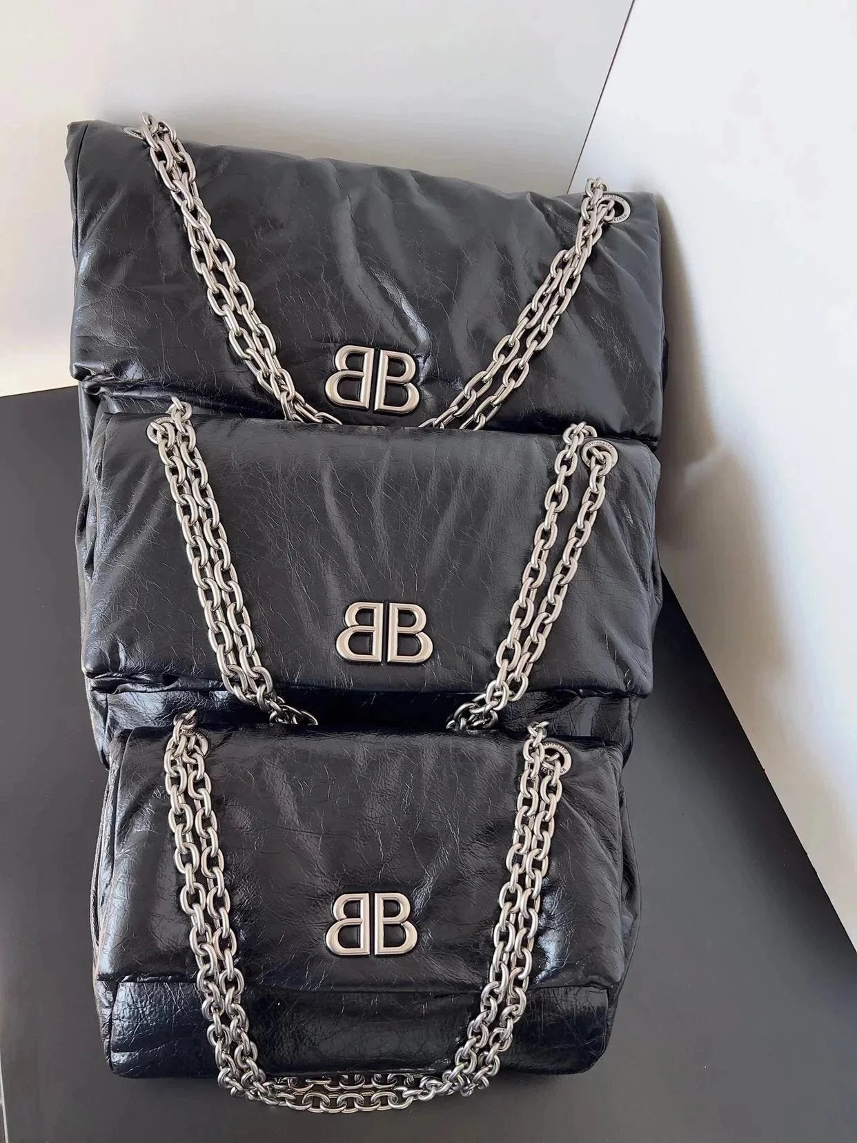 Balenciaga Bag Top version 【Counter Version with Full Package】Winter Series LeMonaco Quilted Series Chain Bag Shoulder Bag Messenger Bag Women's Bag Large Medium Small Size