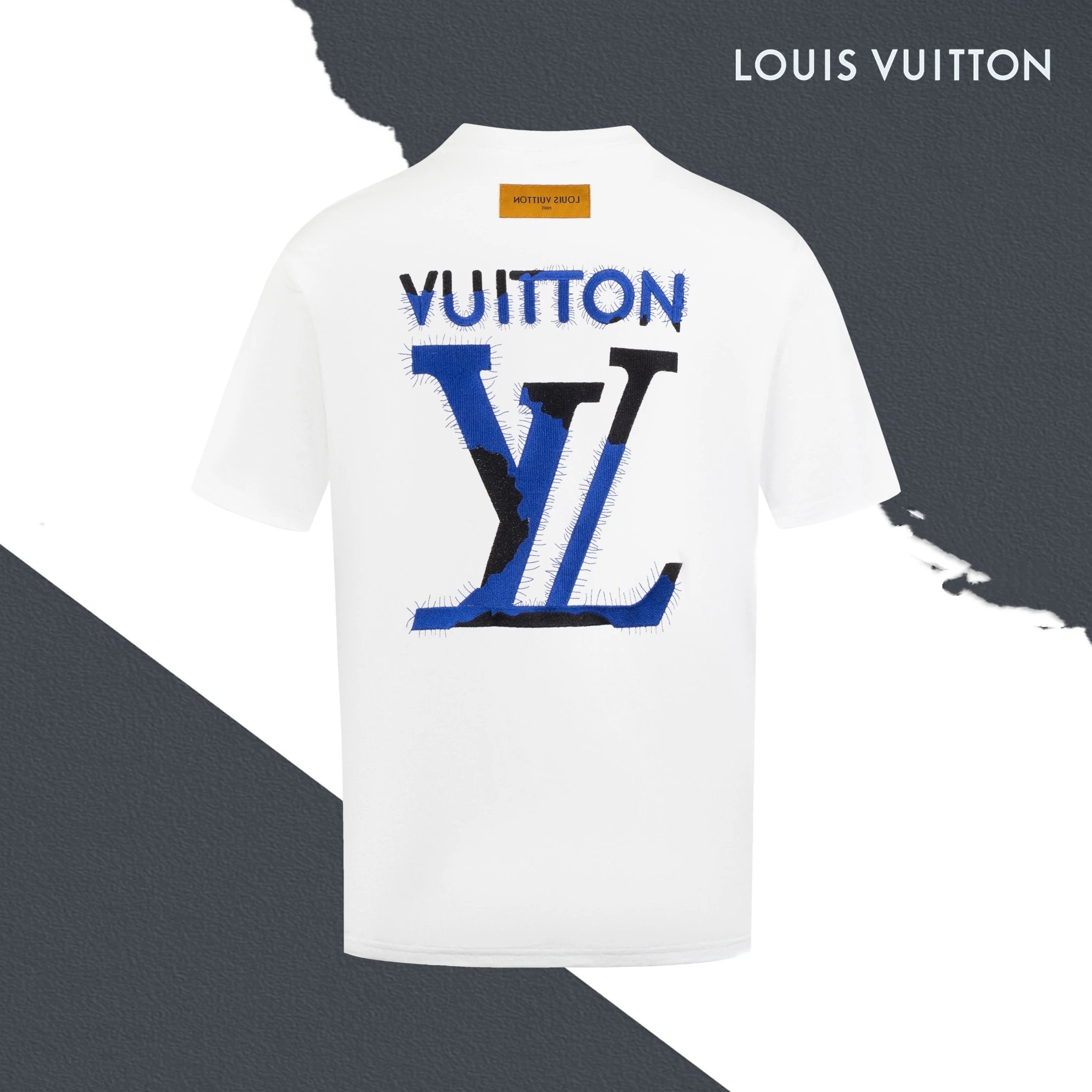 Louis Vuitton LV T-shirt Front and Back Stitched Letter Embroidery logo round Neck Short Sleeve25ss New pure cotton T Unisex T-Shirt OS Drop Shoulder Loose Fit Base Shirt Top T-Shirt Short Sleeve