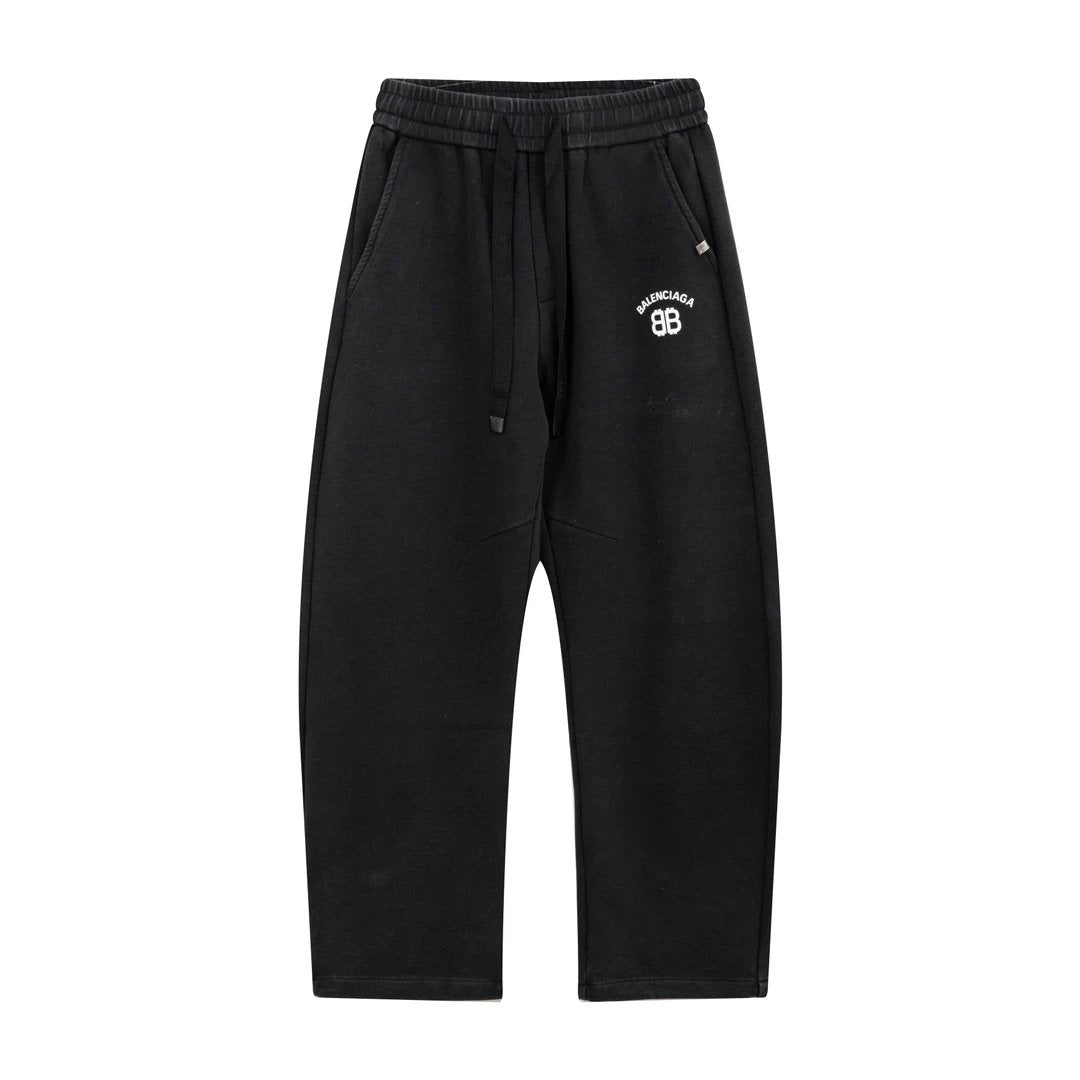 Balenciaga Sweatpants Vintage Double Straight Sweatpants Sports Pants Autumn Unisex Long Pants Drawstring Winter Loose Plus Size Casual Pants High Waist