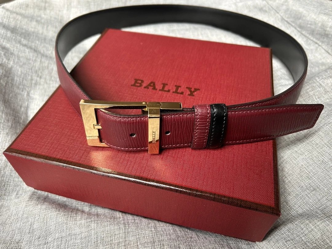 Bally Belt Top version Original Single Belt Counter New Men's Double-Sided Casual Business Belt Wide3.5cm Double-Sided Head Layer Cowhide Belt First Layer Cow Leather Belt Male Business Casual Belt Belt Men's Leather Belt
