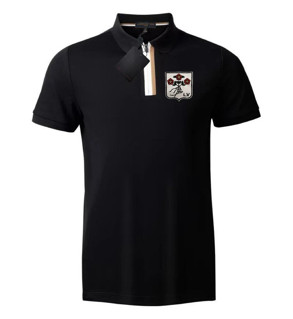 Louis Vuitton LV T-shirt Unique Chest Pattern Print logoPOLO Short Sleeve Turn-down Collar Shirt Unisex Summer Loose Fit T Business Commuter Short Sleeve Shirt Plus Size