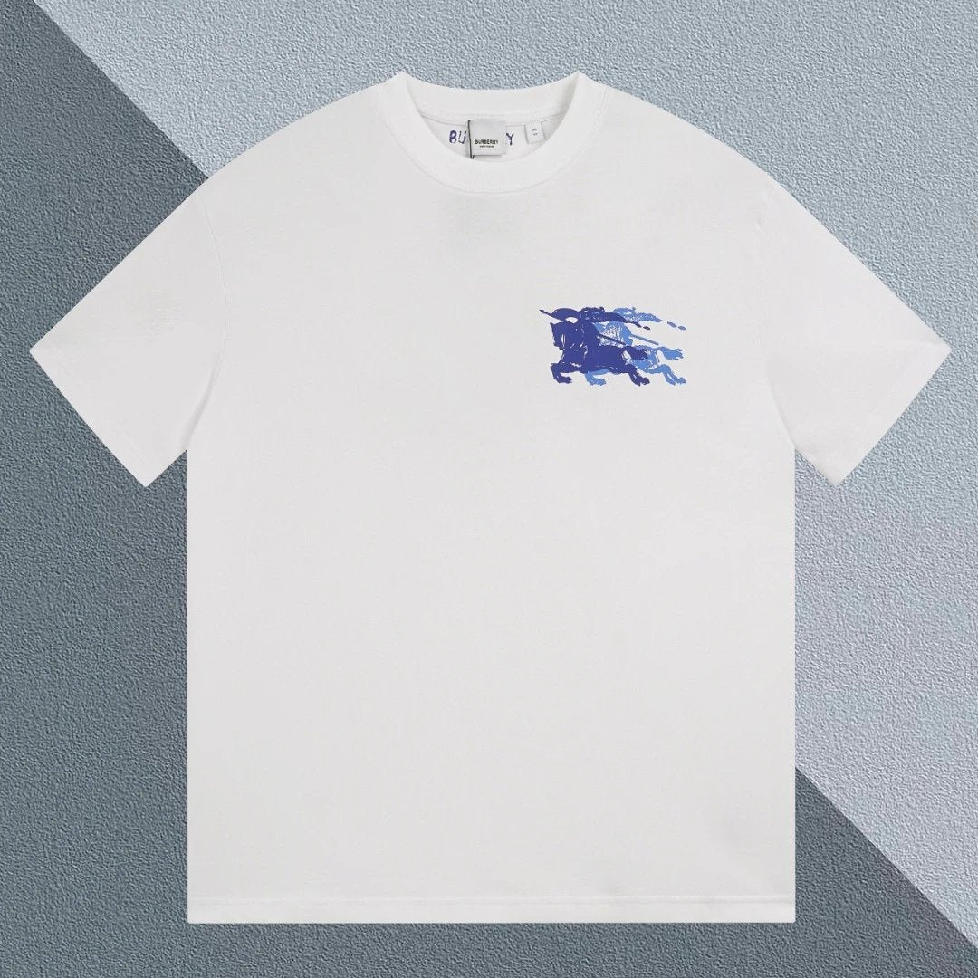 Burberry T-shirt Chest Knight Print logo round Neck Short Sleeve25ss New pure cotton T Unisex T-Shirt OS Loose Fit Base Shirt Top Half Sleeve T-Shirt