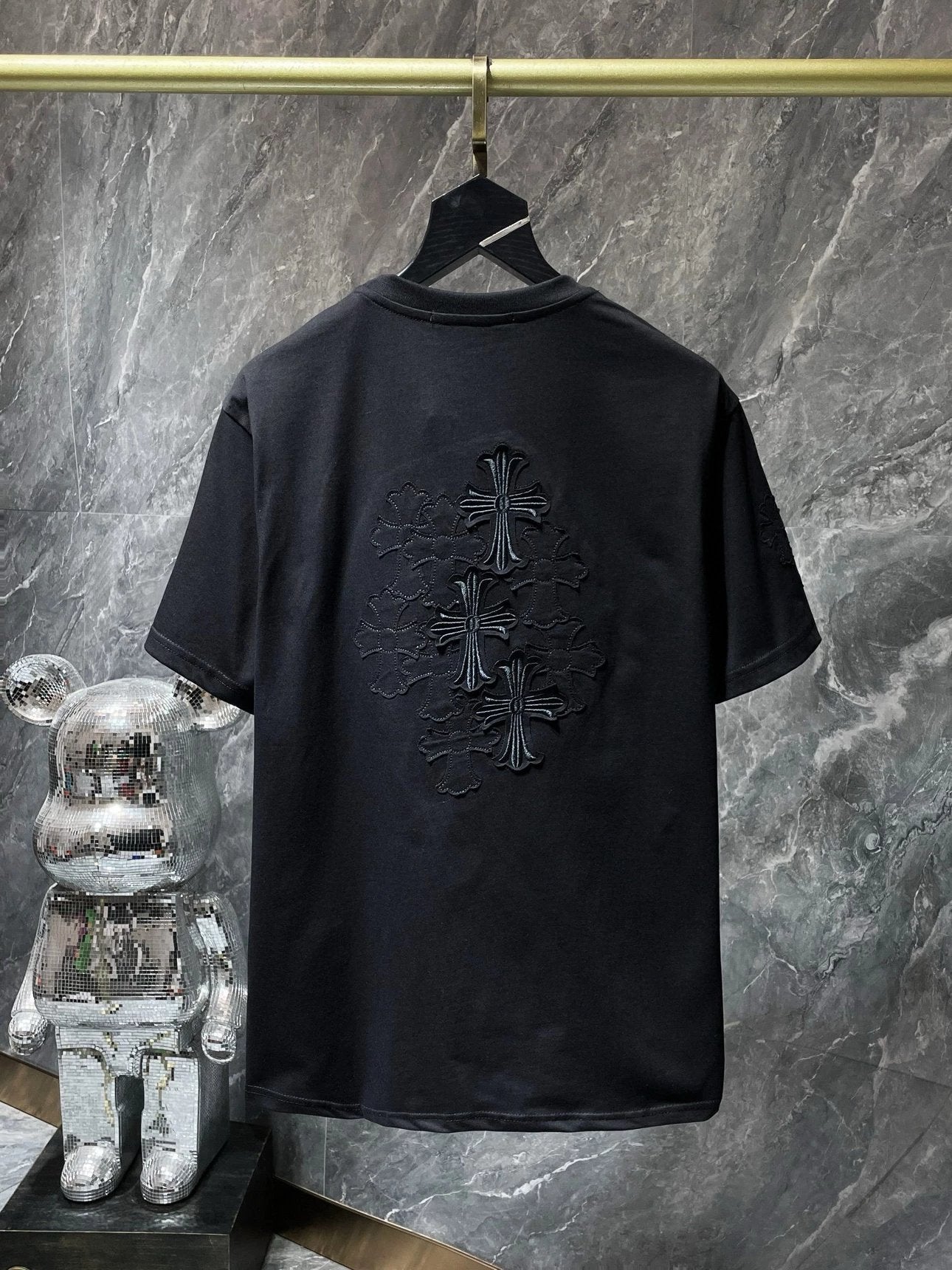 Chrome Hearts T-shirt Top Version Counter Same Style Pure Cotton Summer Men's and Women's Same Fashion Loose All-Matching2024New Short Sleeve T T-shirt