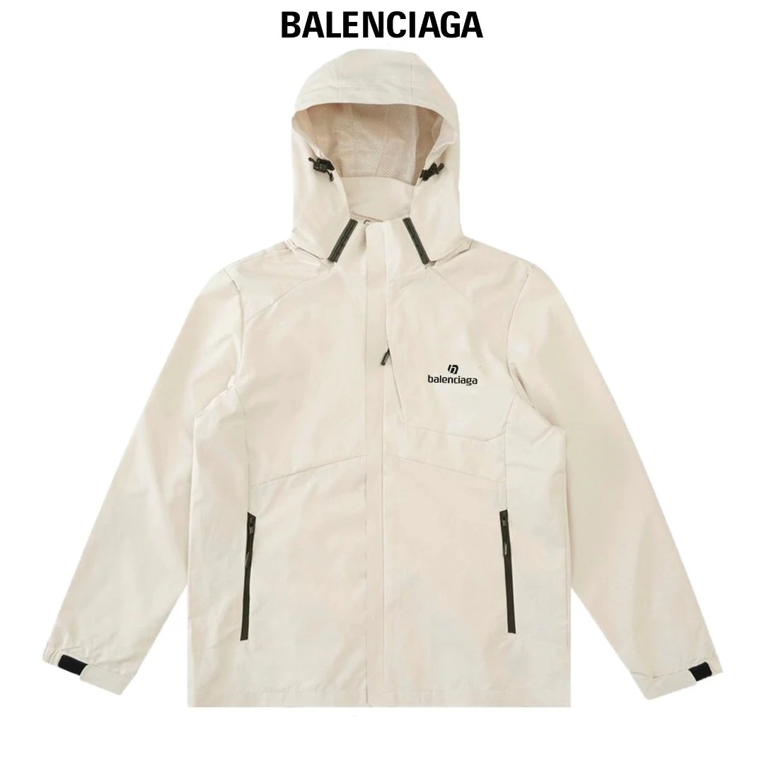 Balenciaga Jackets Windproof Waterproof Outdoor Sports Casual Loose Fit Versatile Jacket Unisex