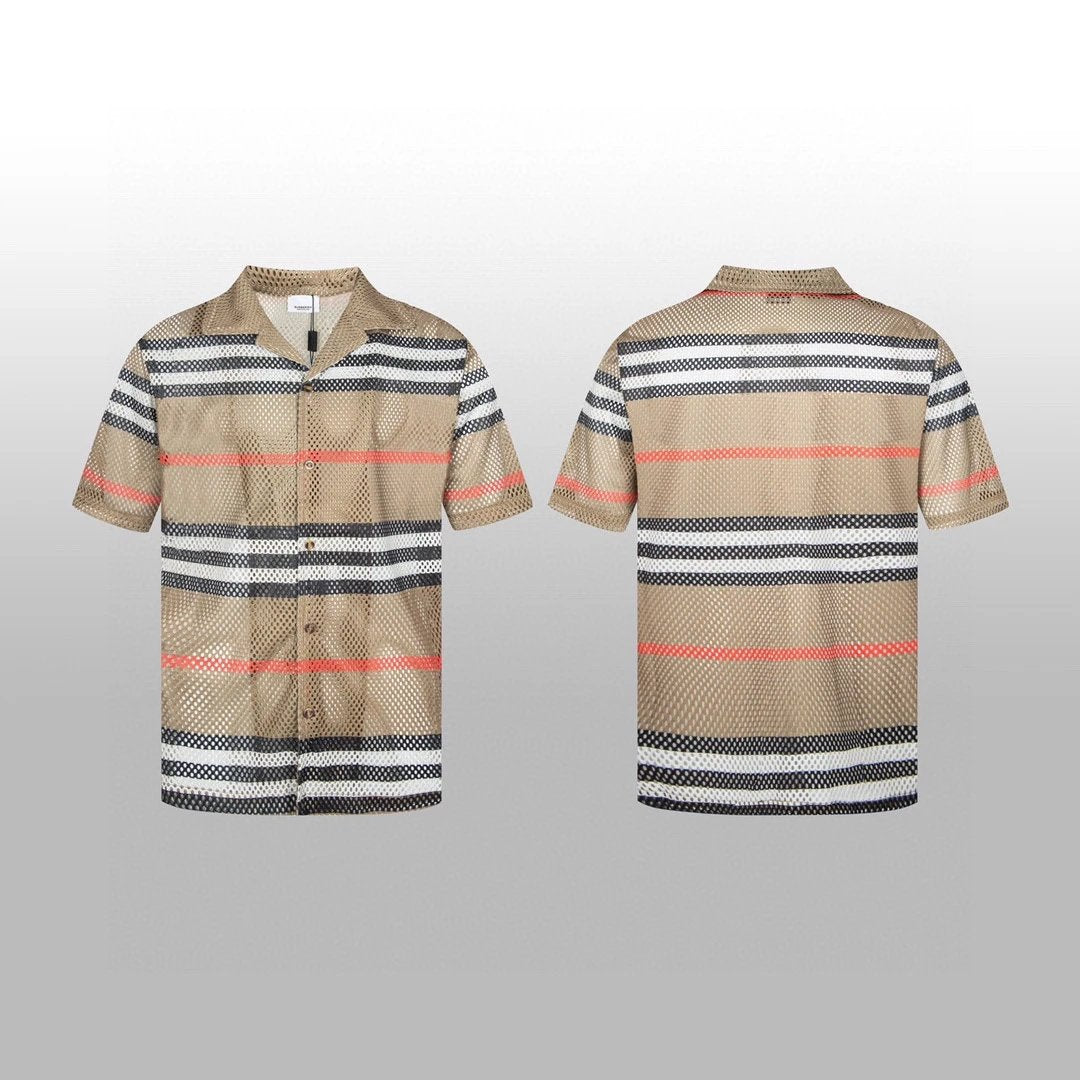 Burberry T-shirt Classic Striped Kangli Print logo round Neck Short Sleeve25ss New pure cotton T Unisex T-Shirt OS Loose Fit Base Shirt Top Half Sleeve T-Shirt