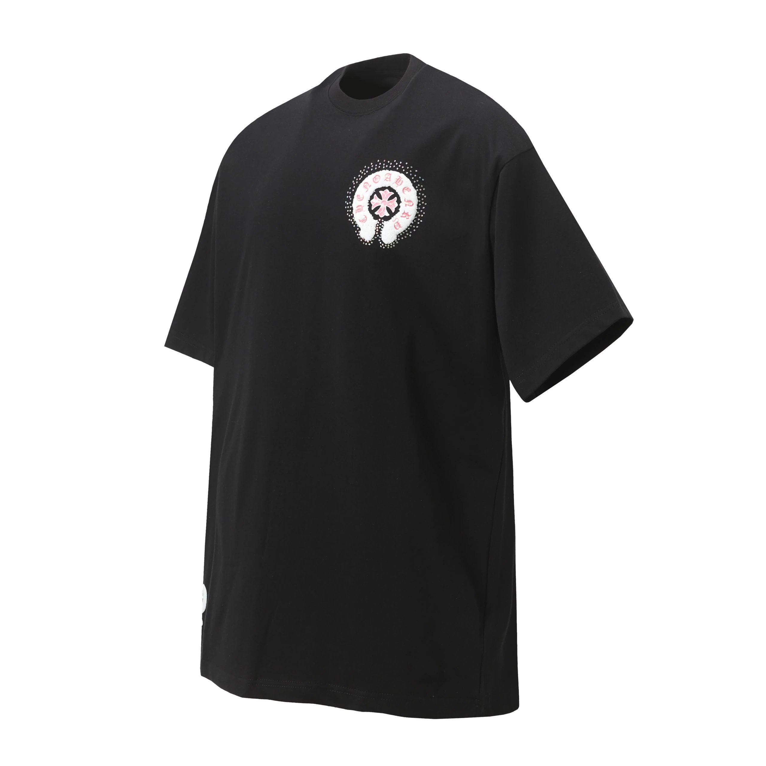 Chrome Hearts T-shirt Back Colorful Sanskrit Print logo round Neck Short Sleeve25ss New Pure Cotton Unisex Style T Casual T-Shirt Base Layer Shirt OS Loose Fit Half Sleeve Top Plus Size