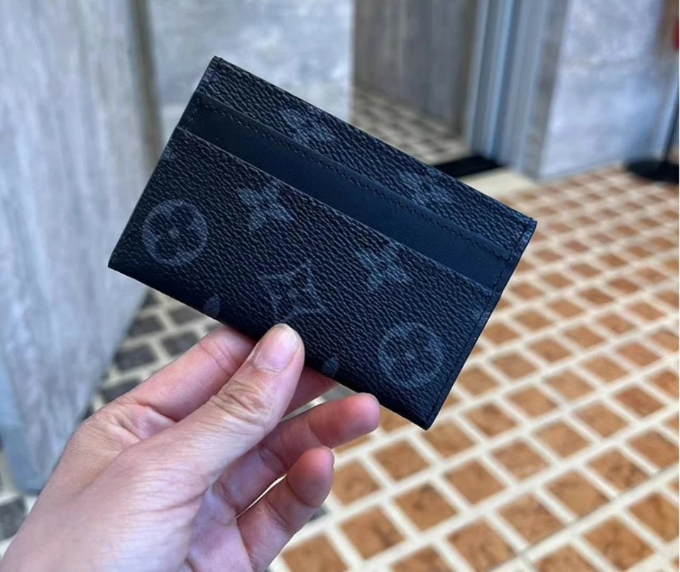 Louis Vuitton LV Bag Unisex Card Holder2024New Leather Card Holder Ultra-Thin Compact Credit Card Holder Card Holder Mini Card Clamp Fashion