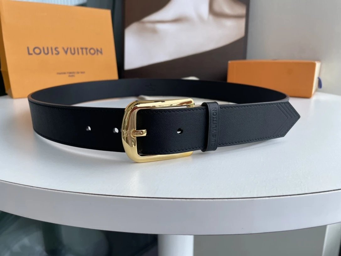 Louis Vuitton LV Belt Top version 【Counter Quality】The Most New Belt3.5cm Men's Belt Metal Buckle Men's Leather Belt with Classic Chessboard Plaid Belt with Genuine Goods Packaging in and out of the Counter No Problem Versatile Casual Fashion Formal Wear