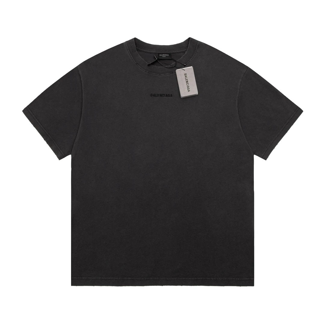 Balenciaga T-shirt Front and back English embroidery logo round Neck Short Sleeve25ss New pure cotton T Unisex T-Shirt OS Drop Shoulder Style Base Shirt Top T-Shirt Half Sleeve
