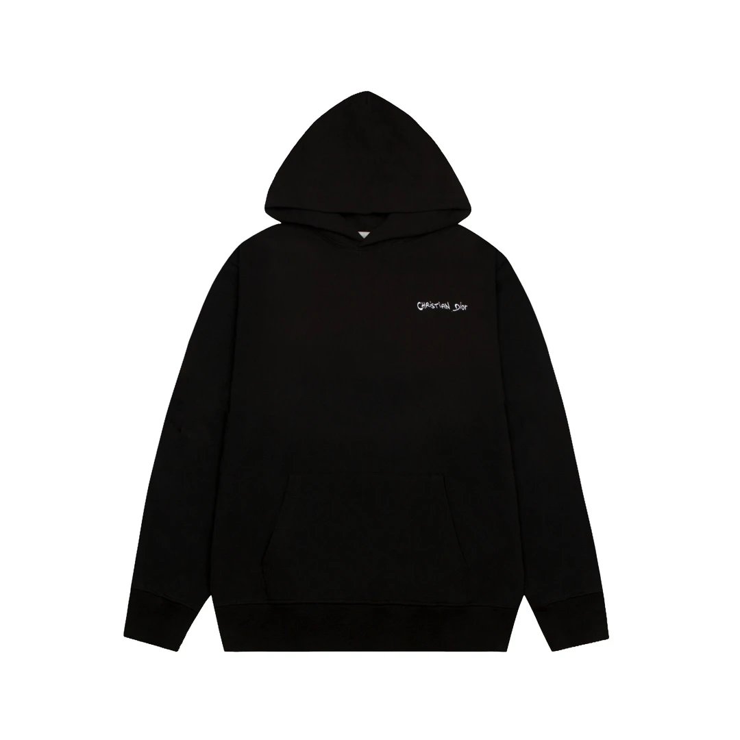 Dior Hoodie Embroidery on the chest logo Hooded Sweatshirt Jacket Top Unisex Sports Casual OS Loose fit versatile style