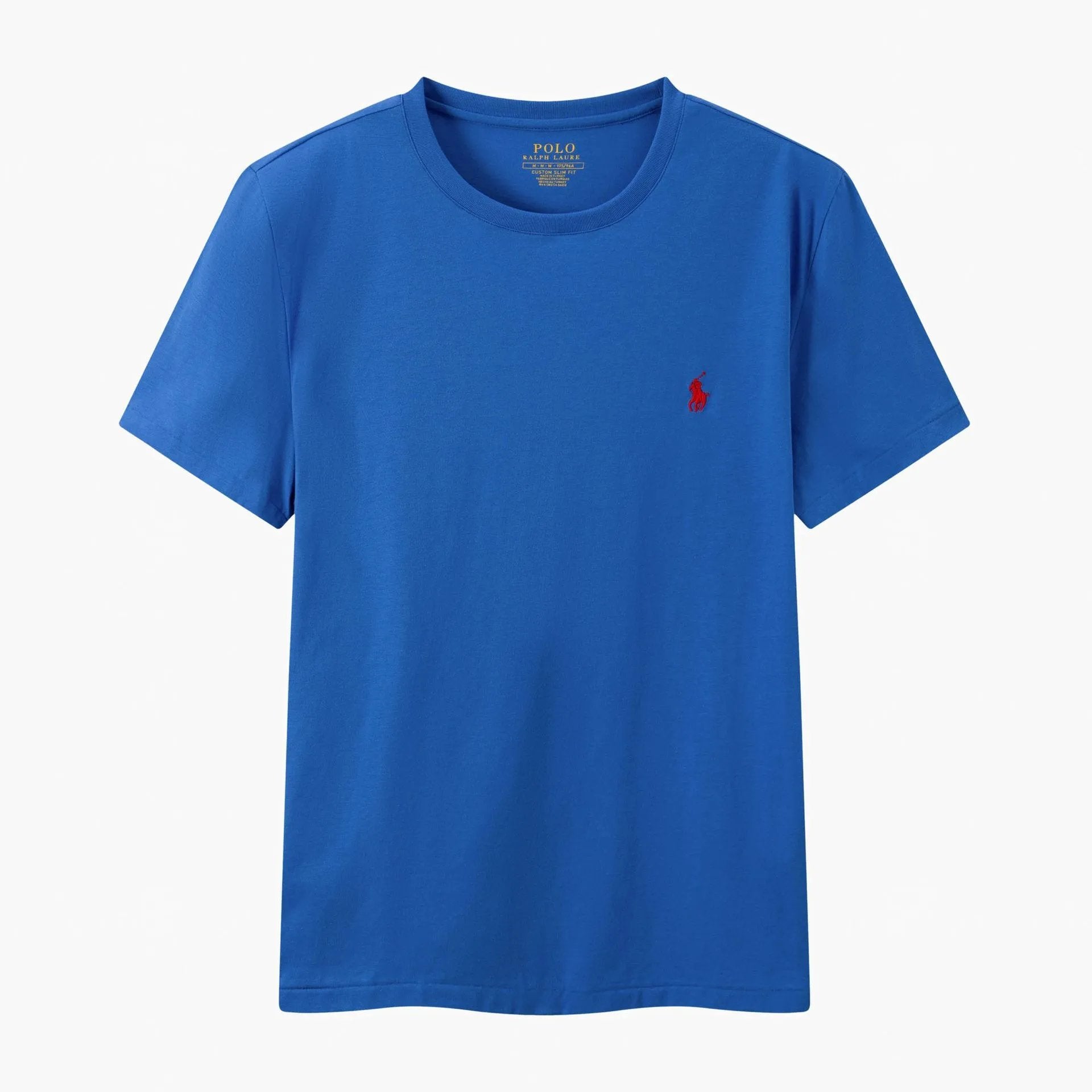 Ralph Lauren T-shirt D77Summer New Cotton round Neck Short Sleeve Men T T-shirt Solid Color Casual Fashion Half Sleeve Bottoming Shirt-CY