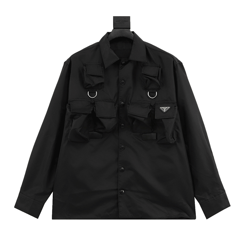 PRADA Jackets 24SS Multi-Pocket Nylon Overalls Same Style for Men and Women