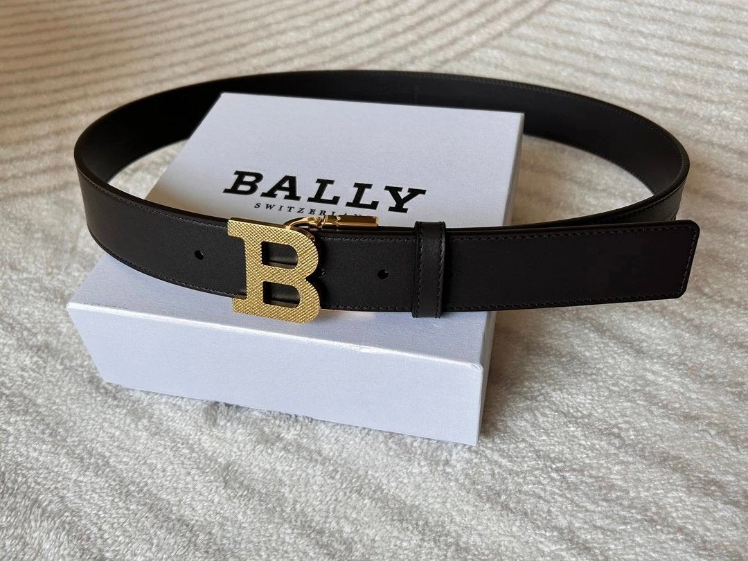 Bally Belt Top version Original Single Belt Counter New Men's Double-Sided Casual Business Belt Wide3.4cm Double-Sided Head Layer Cowhide Belt First Layer Cow Leather Belt Men and Women Business Casual Belt Belt Men's Leather Belt