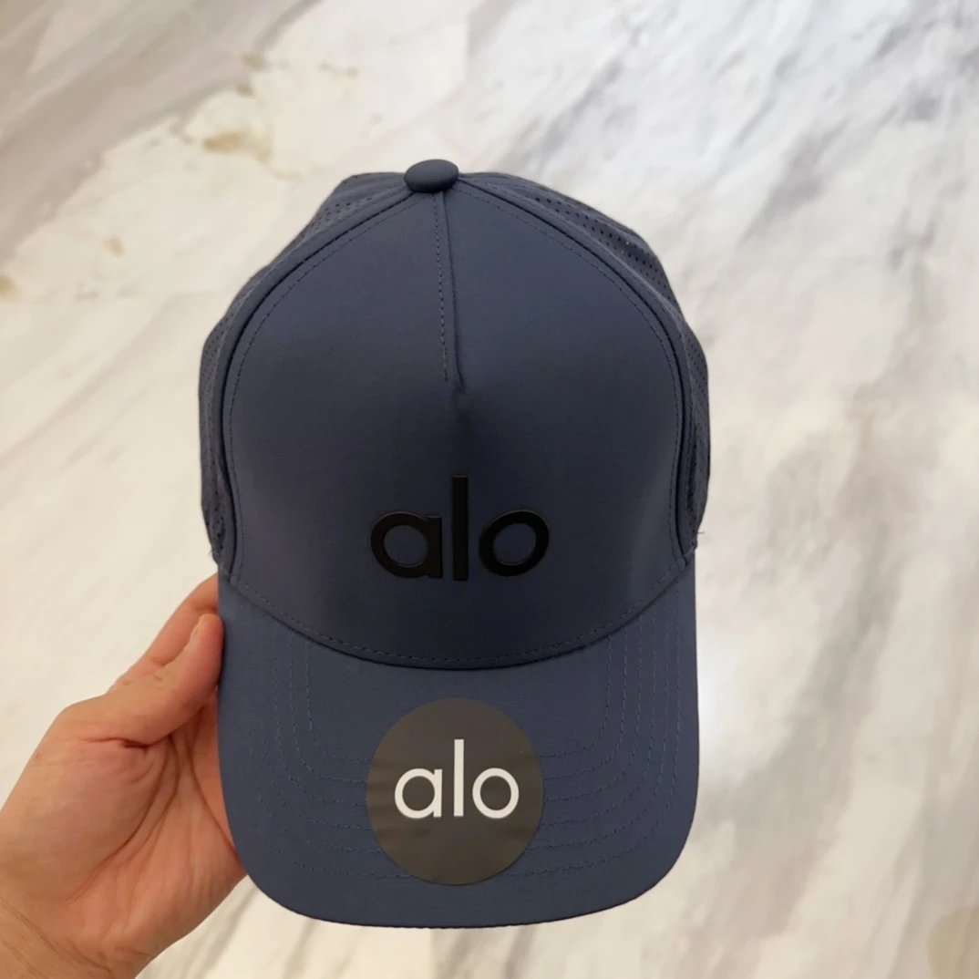 Alo Yoga Hat Classic Letters logo Baseball Cap Sunshade Sun Protection Duckbill Cap Slimming Face Curved Brim Versatile Large Head Circumference Sports Hat Unisex Couple Style