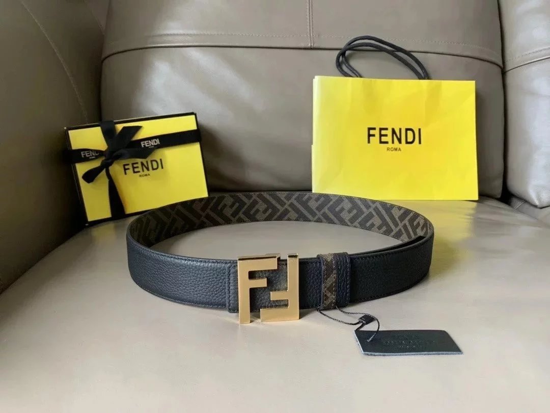 FENDI Belt Top version In Stock High Quality Genuine Leather New Men's Belt Fashion All-Match Casual Monster Belt Pant Belt Unisex